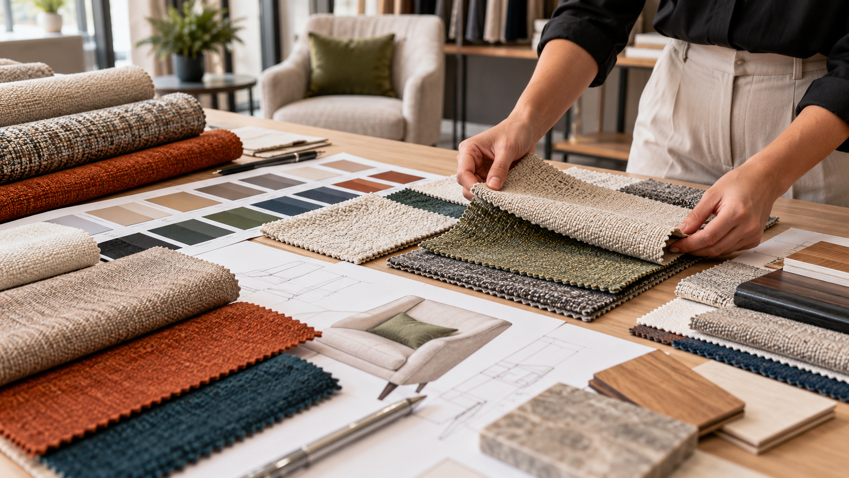 Custom upholstery fabric development