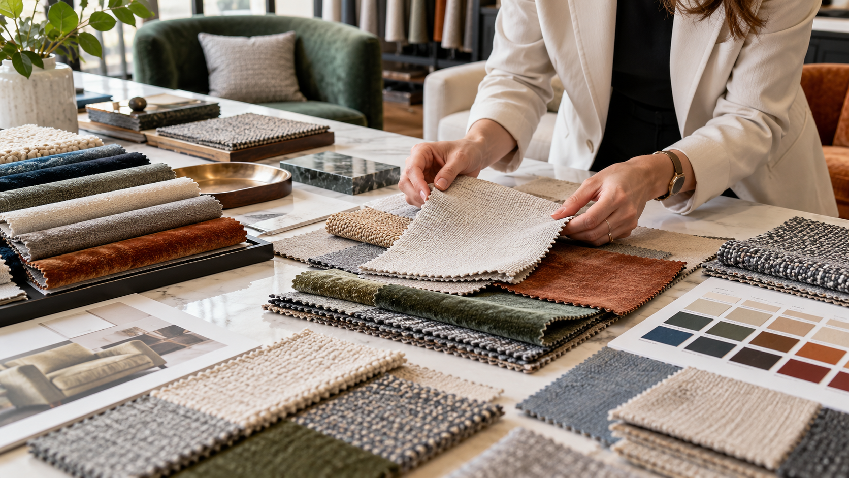 Upholstery fabric color matching